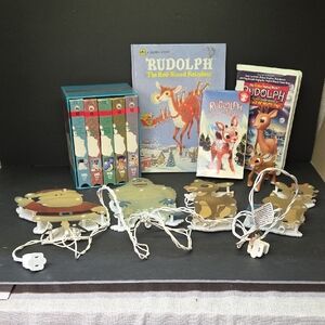 Rudoloh The Red Nosed Reindeer Collection. Lights, Movies, Book